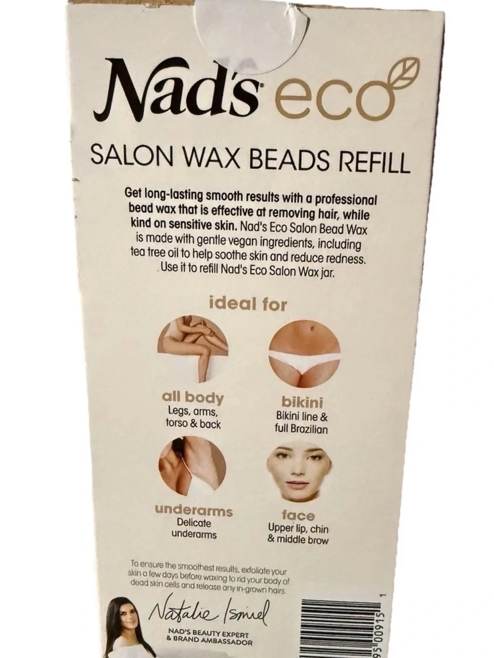 Nad’s  Eco Salon Wax Beads Refill 300g (10.6oz)  Microwaveable New Pack Set Of 2